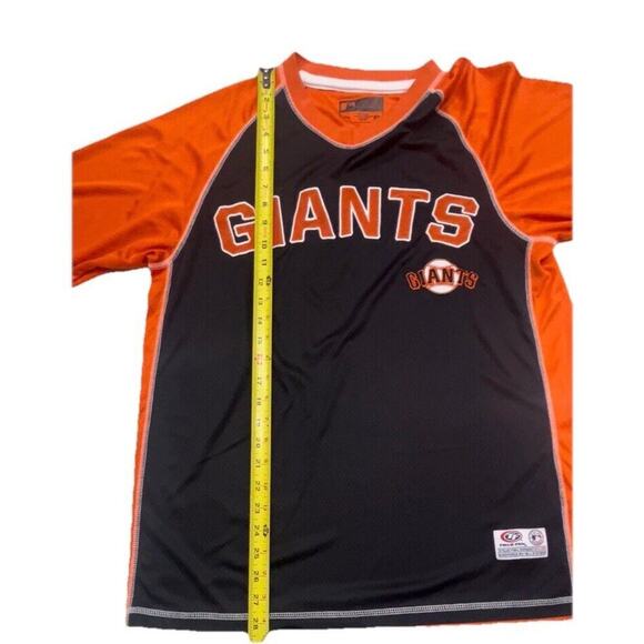 San Francisco Giants Shirt Mens Large Orange Black Sewn Embroidered True Fan - Picture 5 of 10